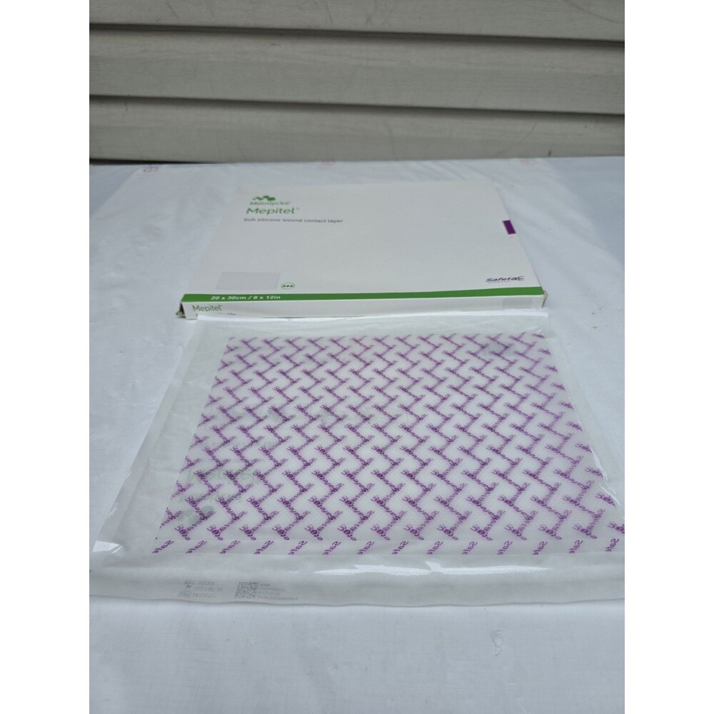 Mepitel 292005 Soft Silicone Wound Contact Layer Dressing 8”x12” Box Of 5 Exp 27